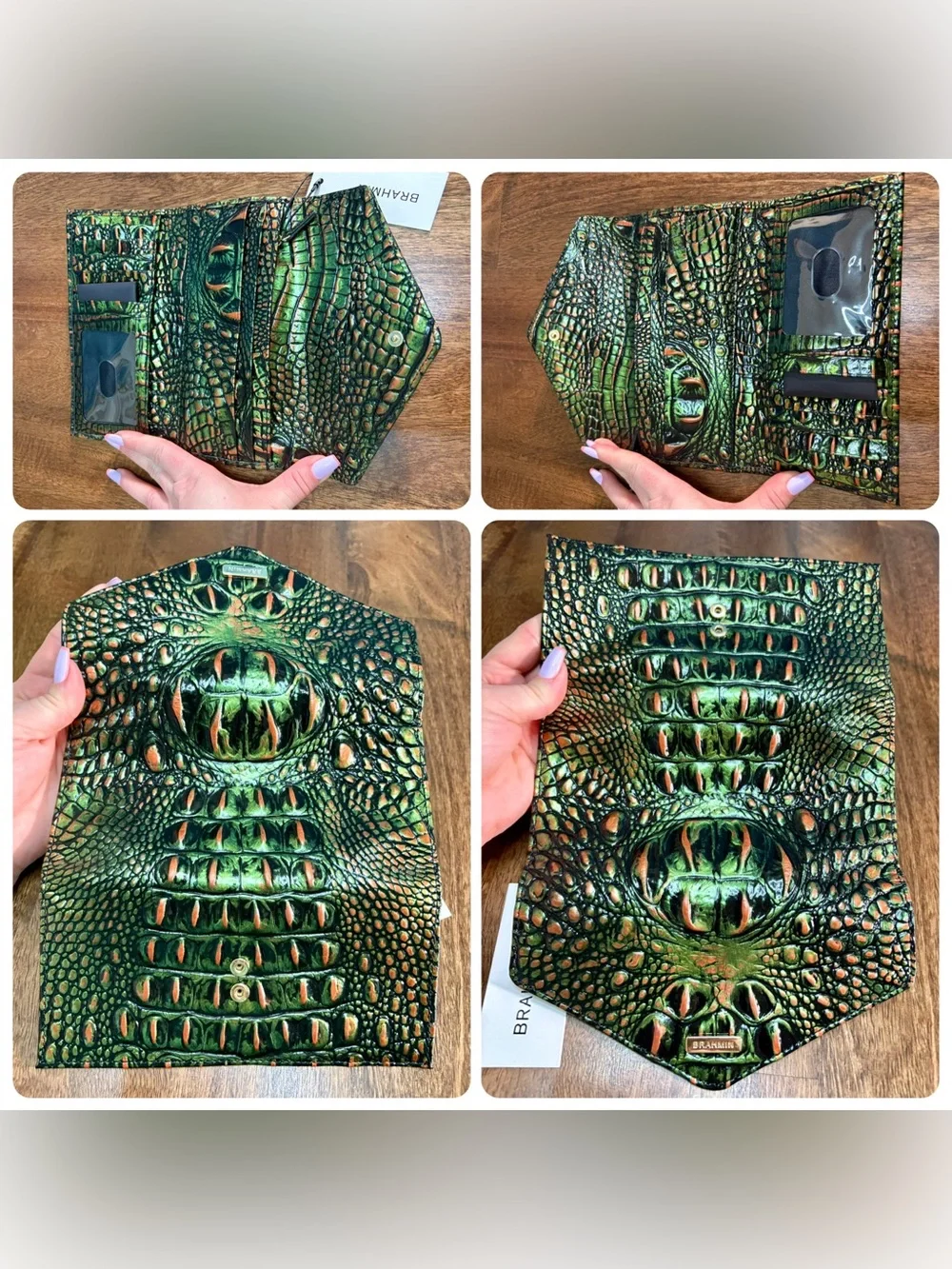 Brahmin NWT Veronica - Samba Melbourne (#1)- Deep Green & Copper - FULL EYE